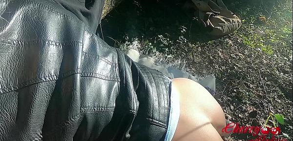  Amateur Sloppy Blowjob Big Dick and Fuck Outdoor - Forest Sex